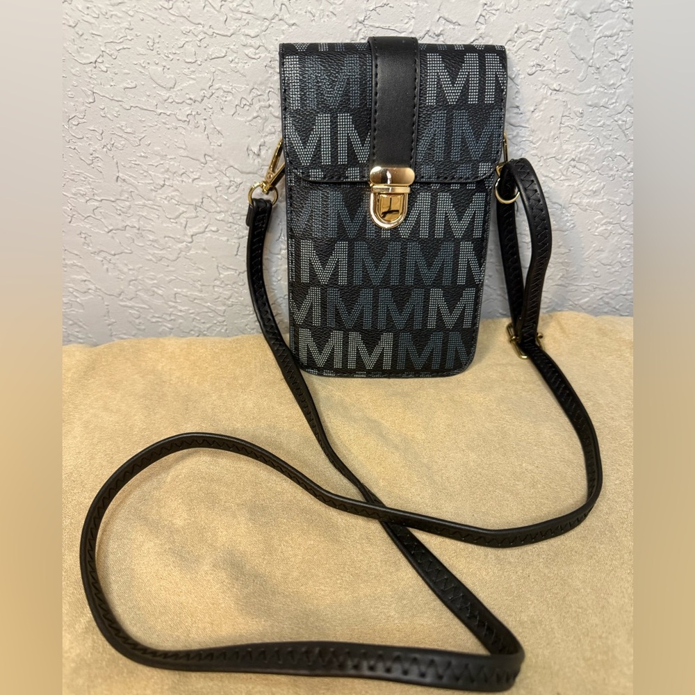 Stylish Black and Gray Crossbody Bag